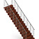 Лестница металлическая, наружная. Каркас из швеллера, ступени «просечка», перила, площадка на металлической опоре